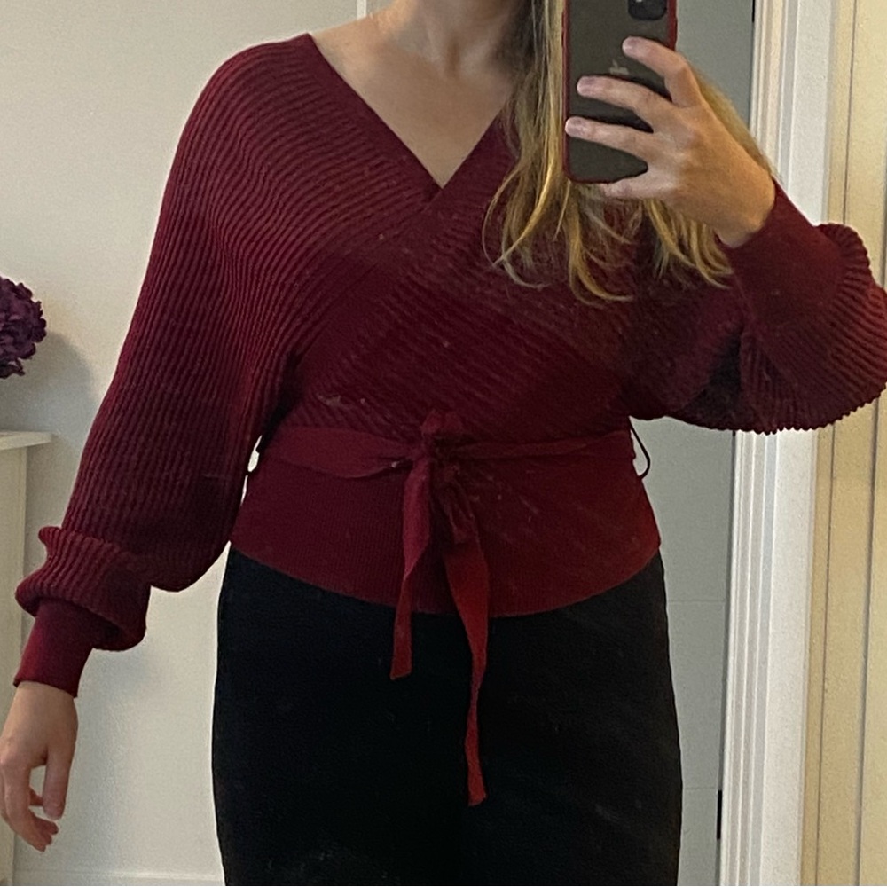 Wrap sweater